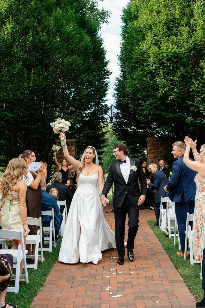 Newlyweds Hannah and Robert during their Pinnacle Golf Club wedding