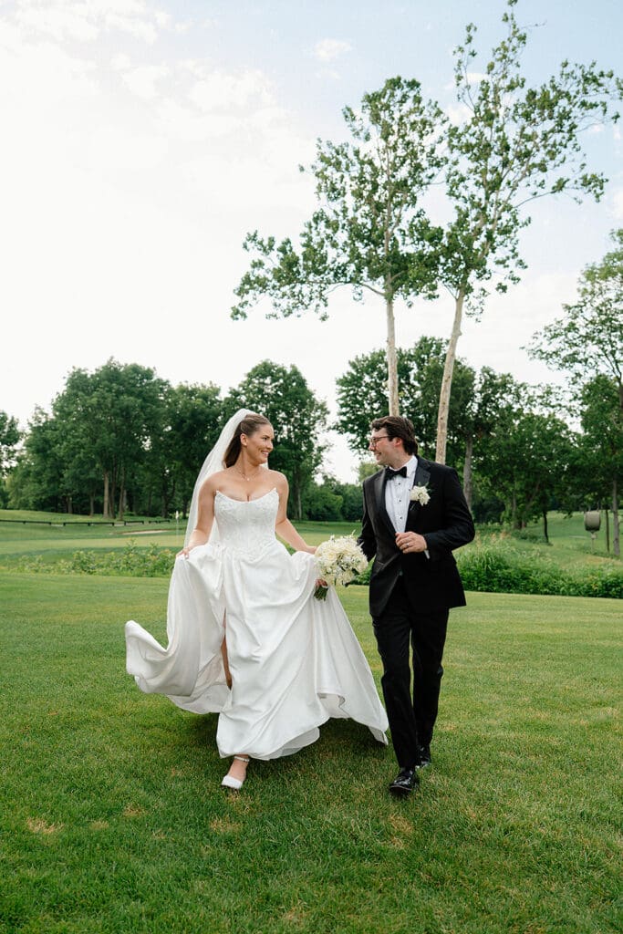 Bride and groom enjoying a quiet moment together on their wedding day