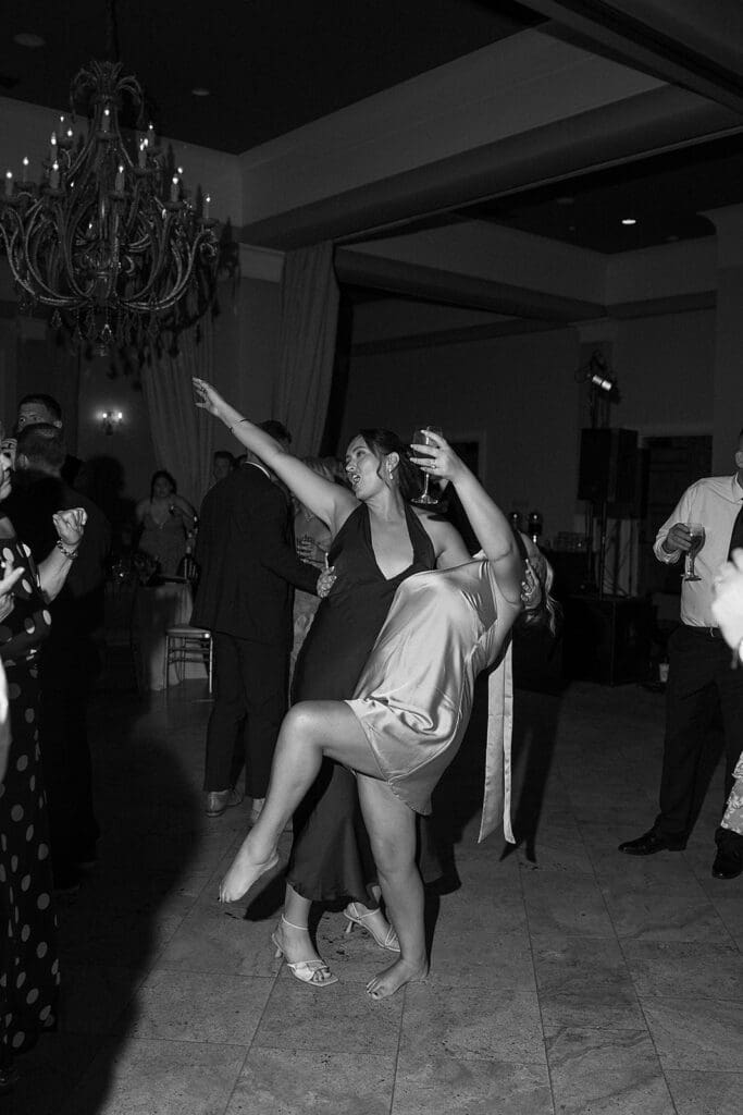 Guests dancing and celebrating during a Central Ohio wedding reception